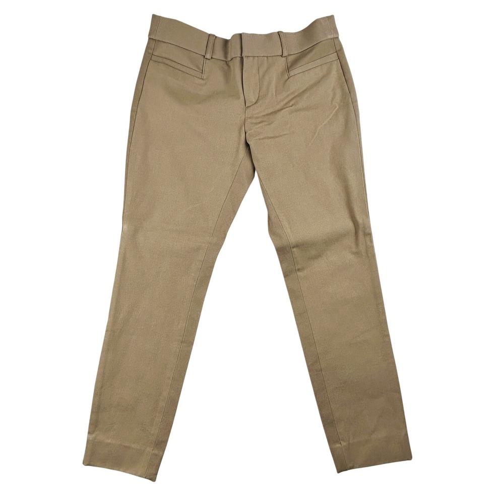 Banana Republic Sloan Pants Womens 00P Low Rise Slim Ankle Cropped Tan Stretch